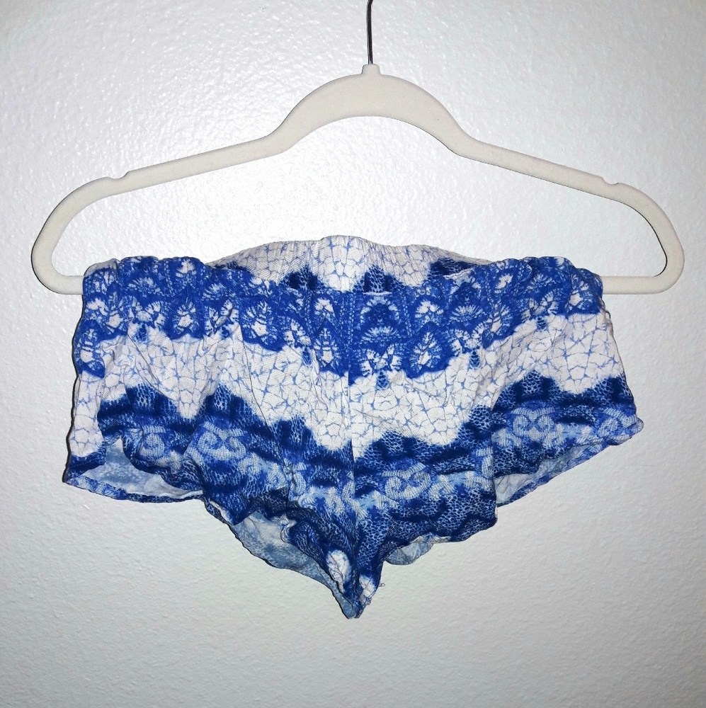 💙Blue & White Tie Dye Flowy Shorts💙